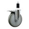 Service Caster 6'' Gray Poly Swivel 1-3/8'' Expanding Stem Caster Total Lock Brake SCC-EXTTL20S614-PPUB-138 - alternate 1